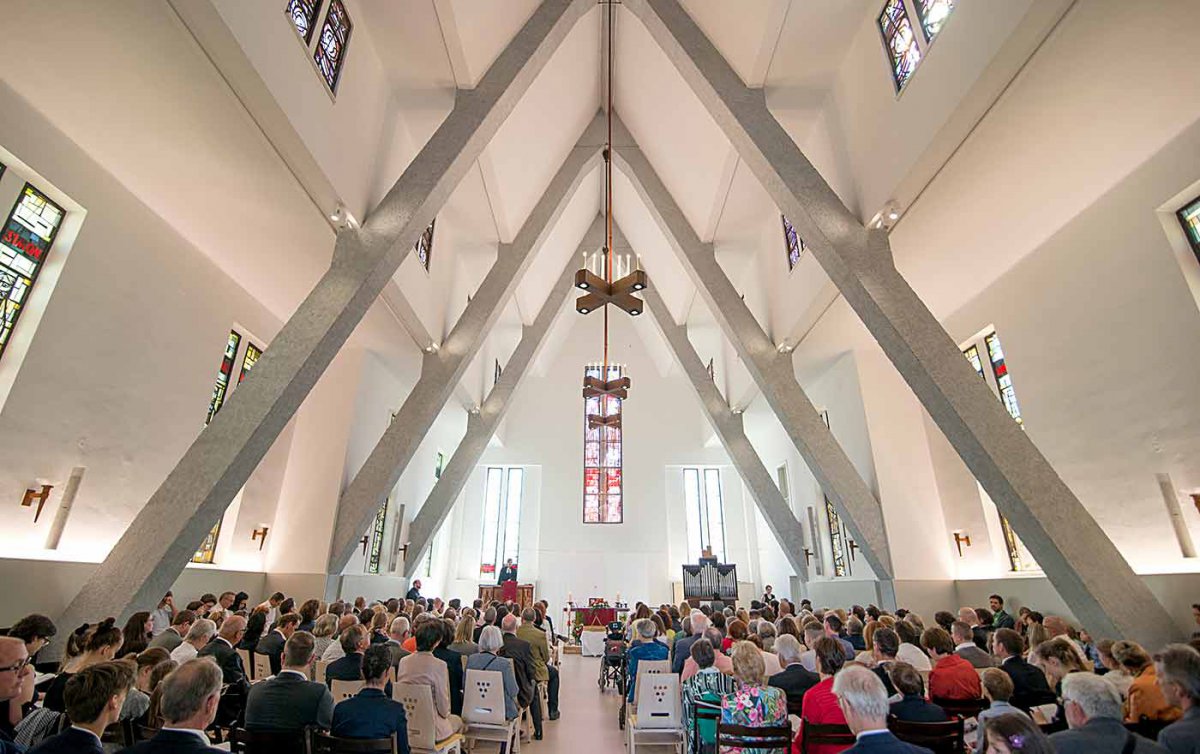 Der umgestaltete Innenraum der Johanneskirche in Wien-Liesing. (Foto: Johanneskirche)