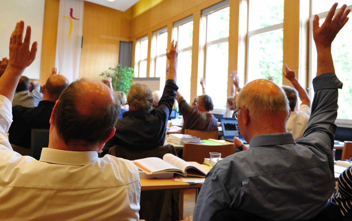 Die Resolution zum Thema Asyl wurde von den Delegierten der Generalsynode einstimmig verabschiedet. Foto: epd/M. Uschmann