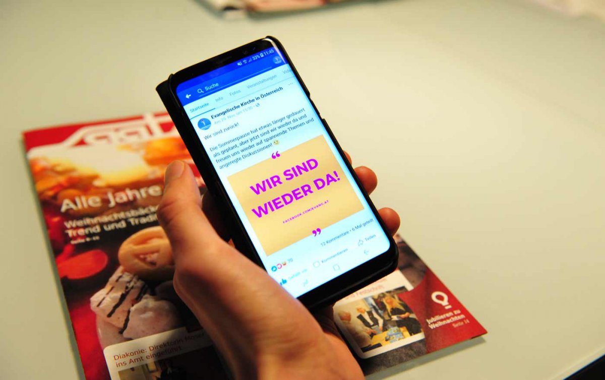 Nach vier Monaten Abwesenheit wieder online: der Facebook-Auftritt der Evangelischen Kirche. Foto: epd/Uschmann