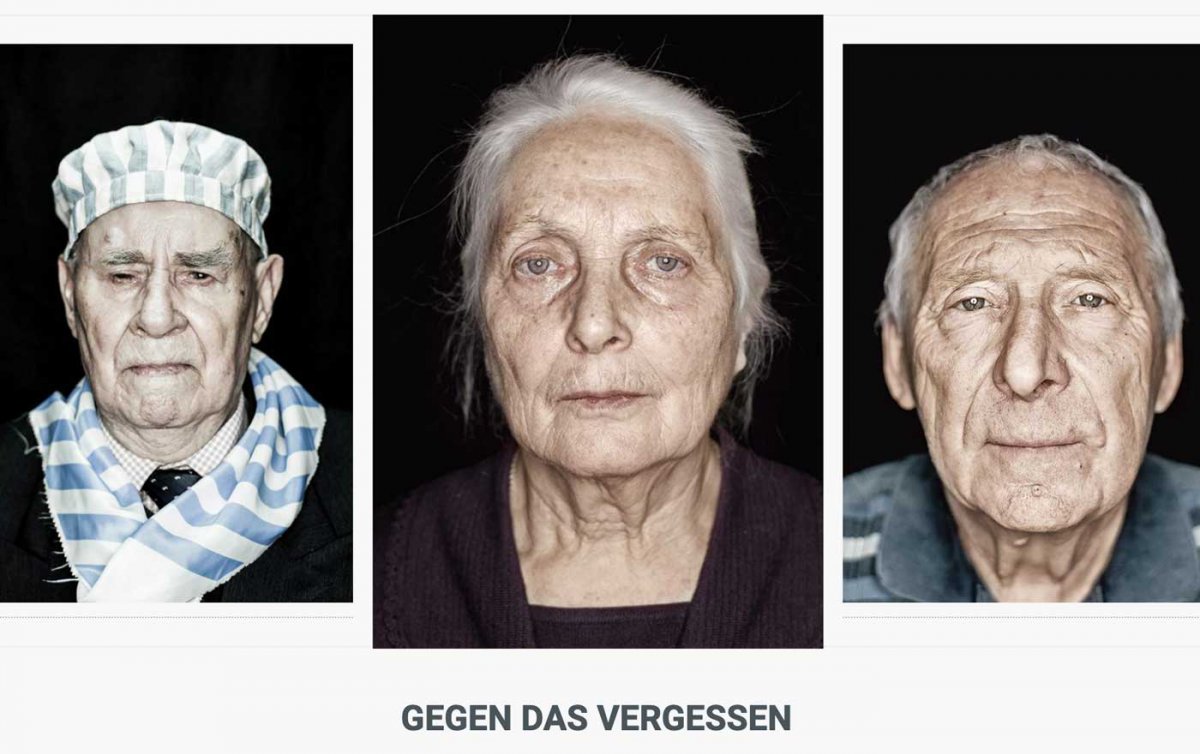 Bei dem Projekt „Gegen das Vergessen“ konfrontiert Luigi Toscano Passanten mit den Porträts von Zeitzeugen, einigen der wenigen letzten Überlebenden des Holocausts. Foto: epd/screenshot