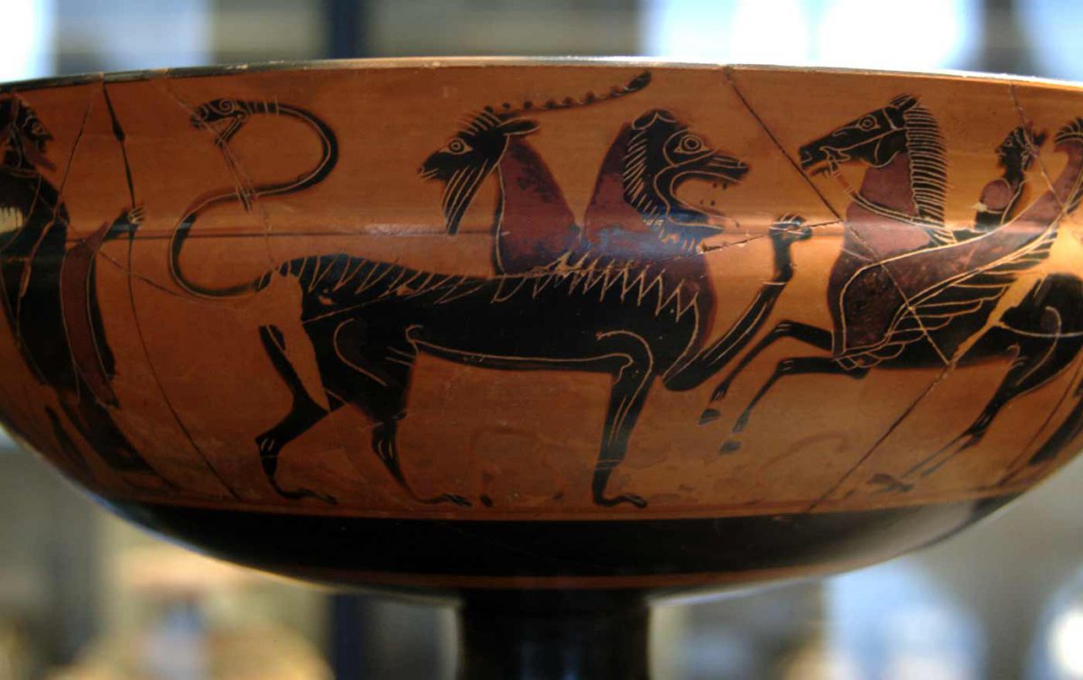 In der griechischen Mythologie galten Chimären als Mischwesen aus Löwe, Ziege und Schlange. In Japan könnte es bald Kreuzungen aus Mensch und Schwein geben - zu medizinischen Zwecken. Foto: wikimedia/Louvre/Bibi Saint-Pol