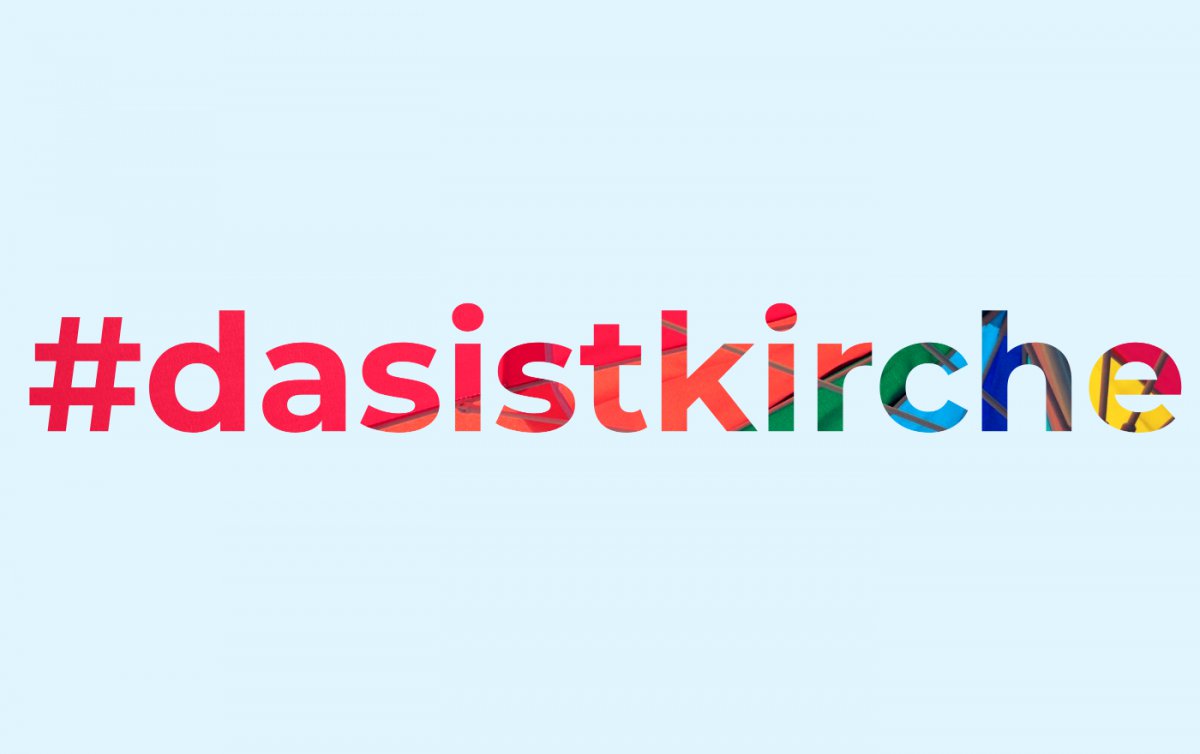 Geburtstagsgrüße für die Kirche via Social Media: Unter dem Hashtag #dasistkirche teilen Userinnen und User zu Pfingsten ihr Bild von Kirche. Foto: epd