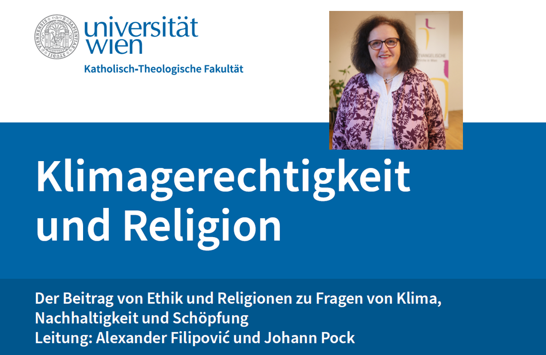 Die Katholischen und Evangelischen Diözesanen Umweltbeauftragten Wien, Markus Gerhartinger und Andrea Kampelmühler, werden Gäste auf dem Podium der Abschlussveranstaltung vom 23. Januar 2024 sein. (Plakat: KTF, Foto: Schomaker)