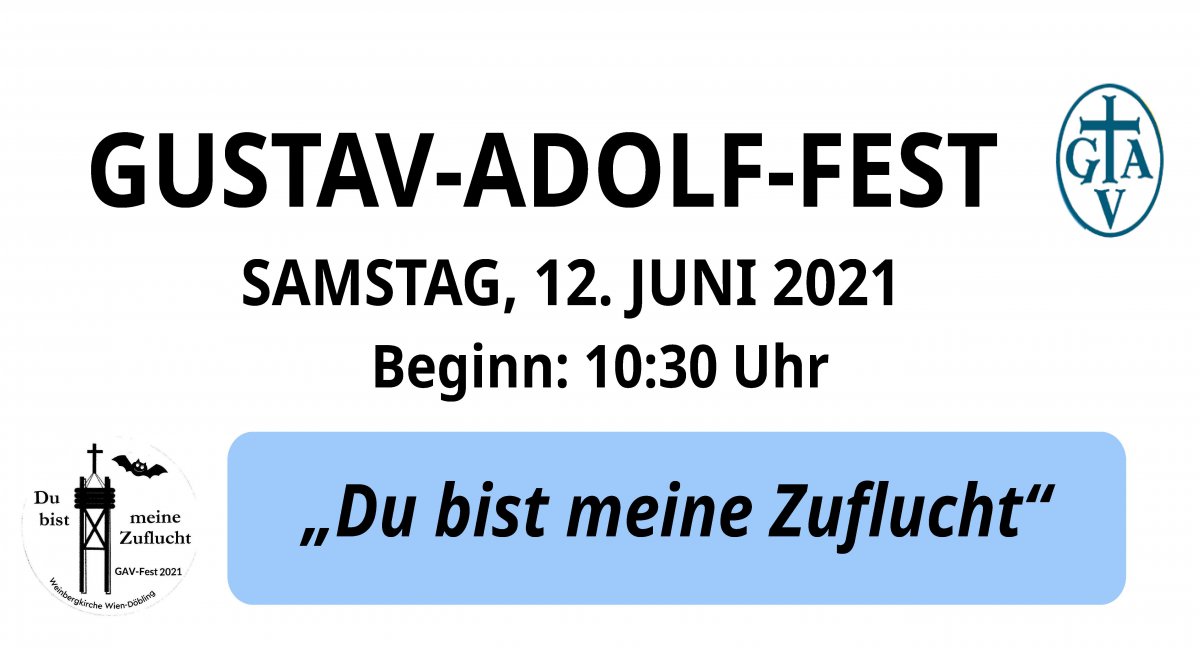 Einladung zum Gustav-Adolf-Fest am Samstag, 12. Juni in der Weinbergkirche in Döbling 